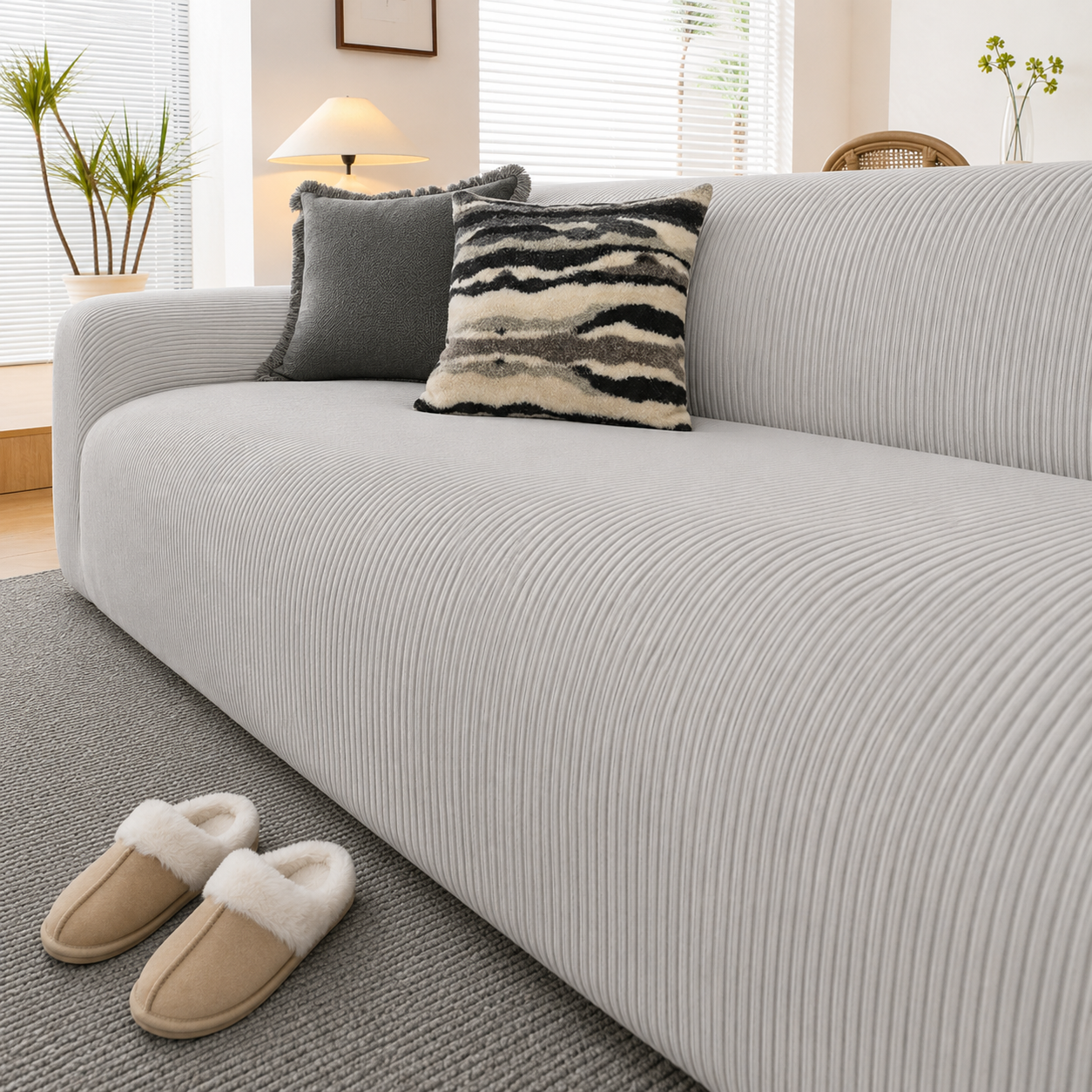 Funda de sillón Corderoy 2 CUERPOS