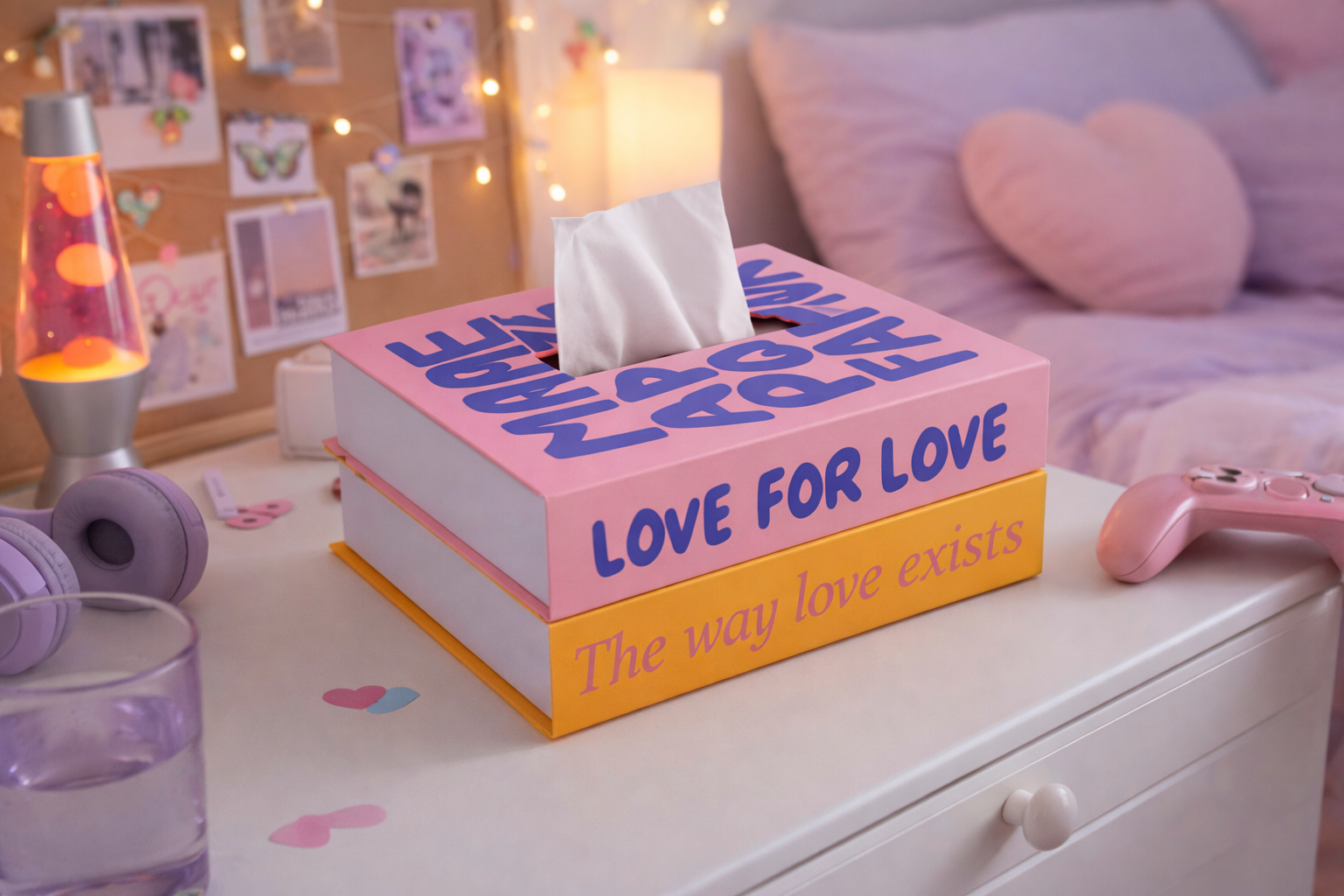 CAJA LIBRO DOBLE LOVE PORTAPAÑUELOS