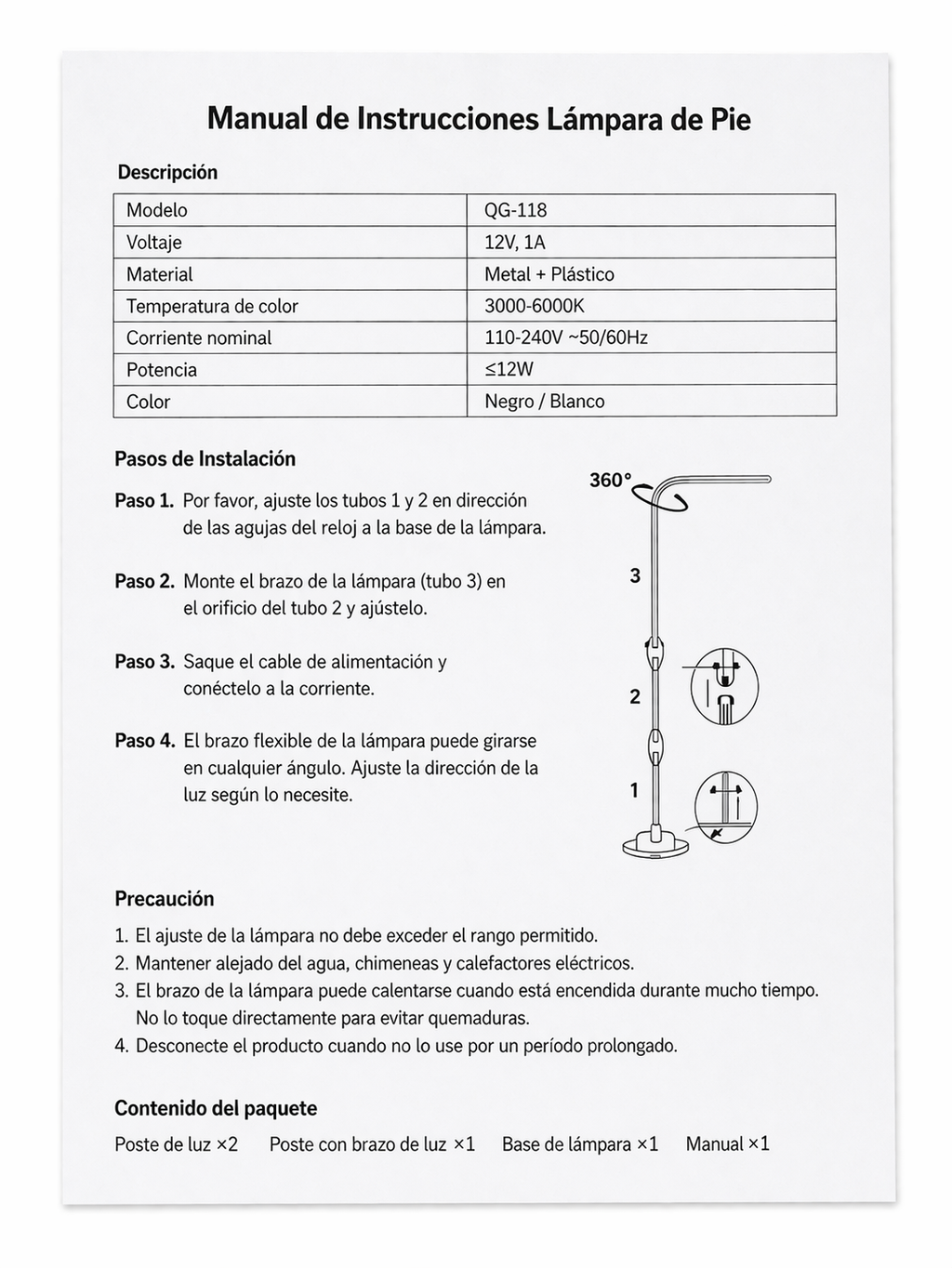 LAMPARA PIE SMART