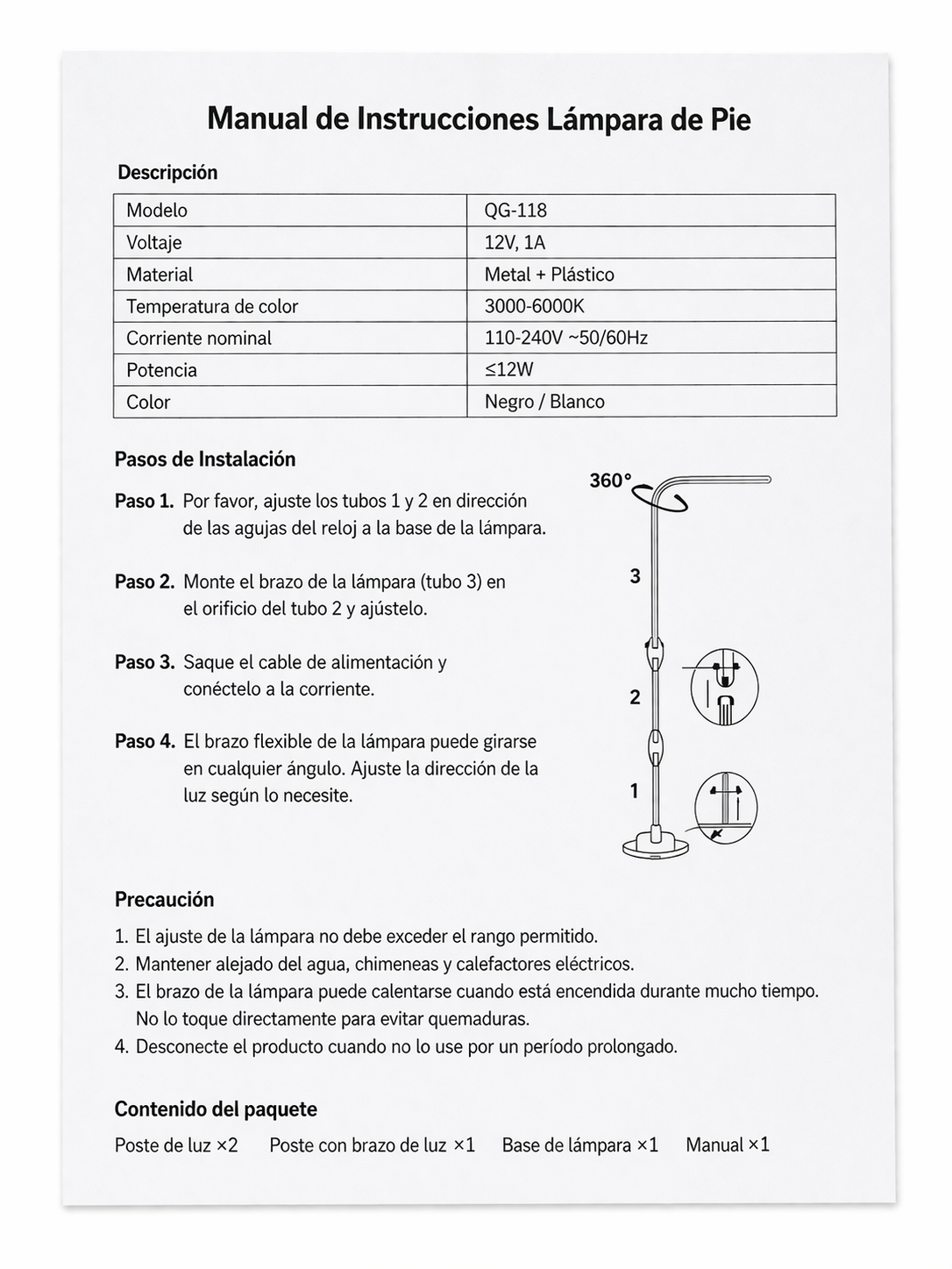 LAMPARA PIE SMART
