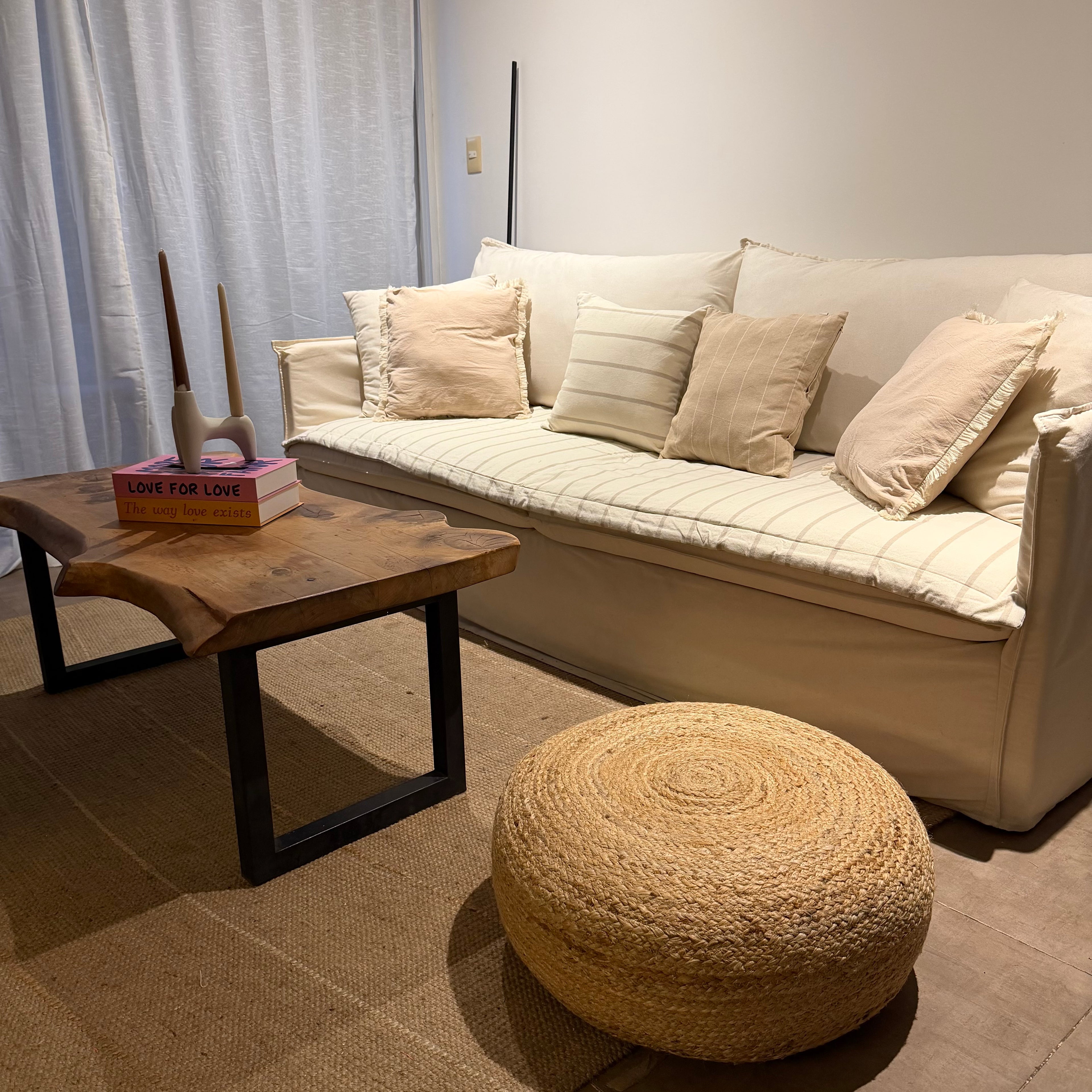 PILOW IGNACIA BEIGE 80X221 BLANCO CON BEIGE