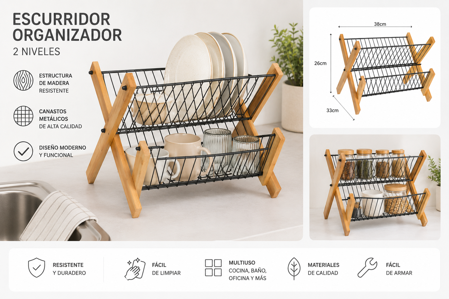 ESCURRIDOR MAESO 38*37cm PROXIMAMENTE