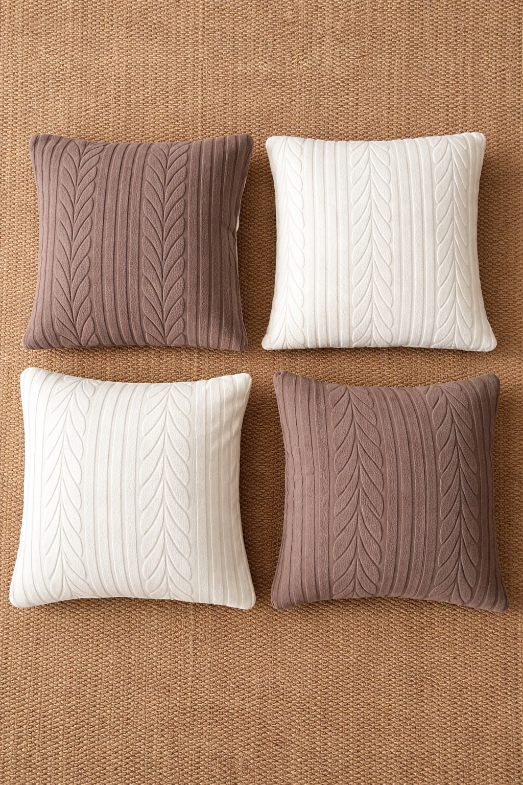 FUNDA ALMOHADON ESPIGAS 40x40cm