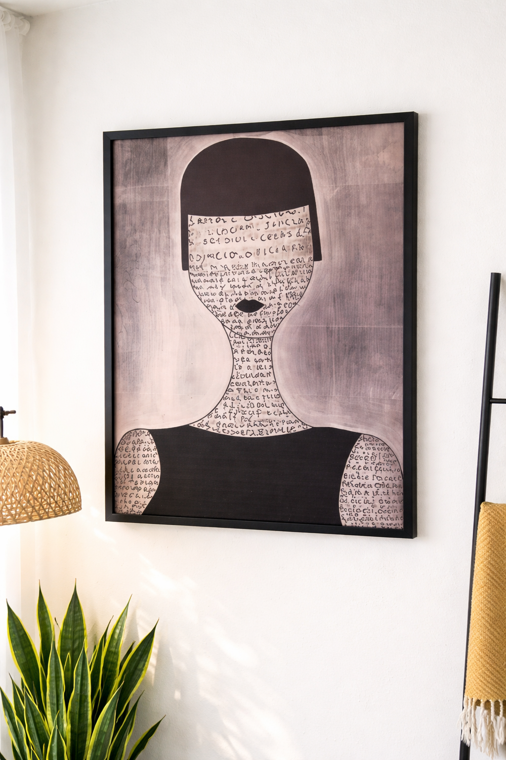 CUADRO WORDS 60X80CM MARCO MDF IMPRESO SOBRE LIENZO