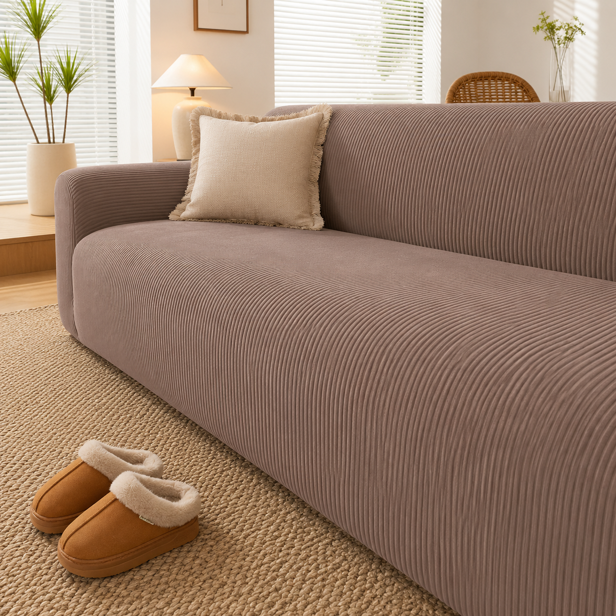 Funda de sillón Corderoy 2 CUERPOS