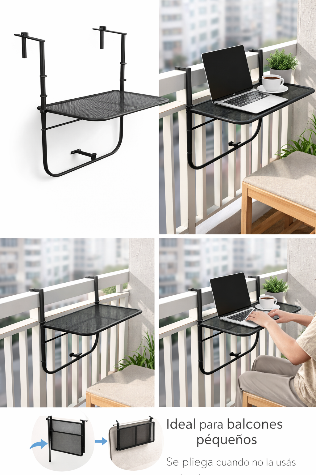 MESA BALCON 50X30CM PLEGABLE