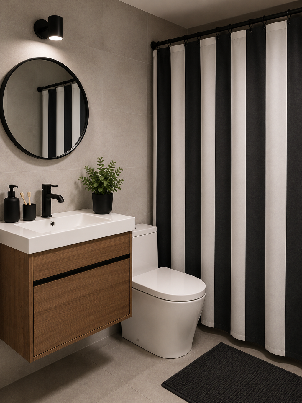 CORTINA TELA POLIESTER NEW YORK RAYADA 180X180