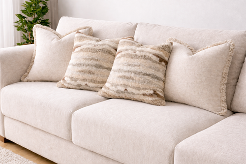 ALMOHADON BRUMA 45X45CM NATURAL CON RELLENO 280GR