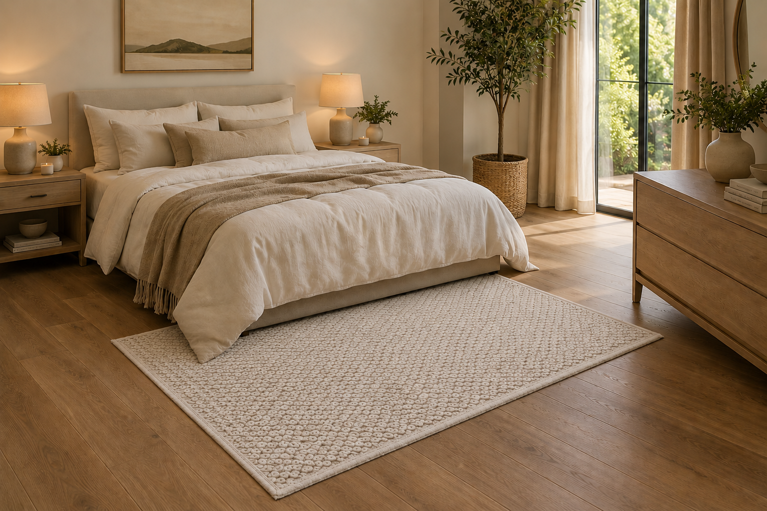 Alfombra Nepal blanco 160X120CM