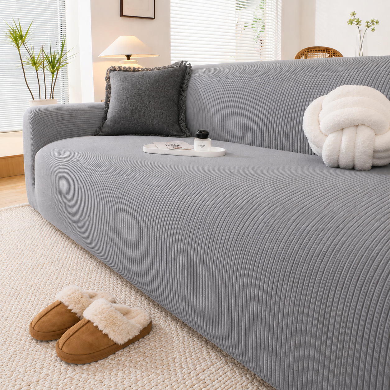 Funda de sillón Corderoy 2 CUERPOS