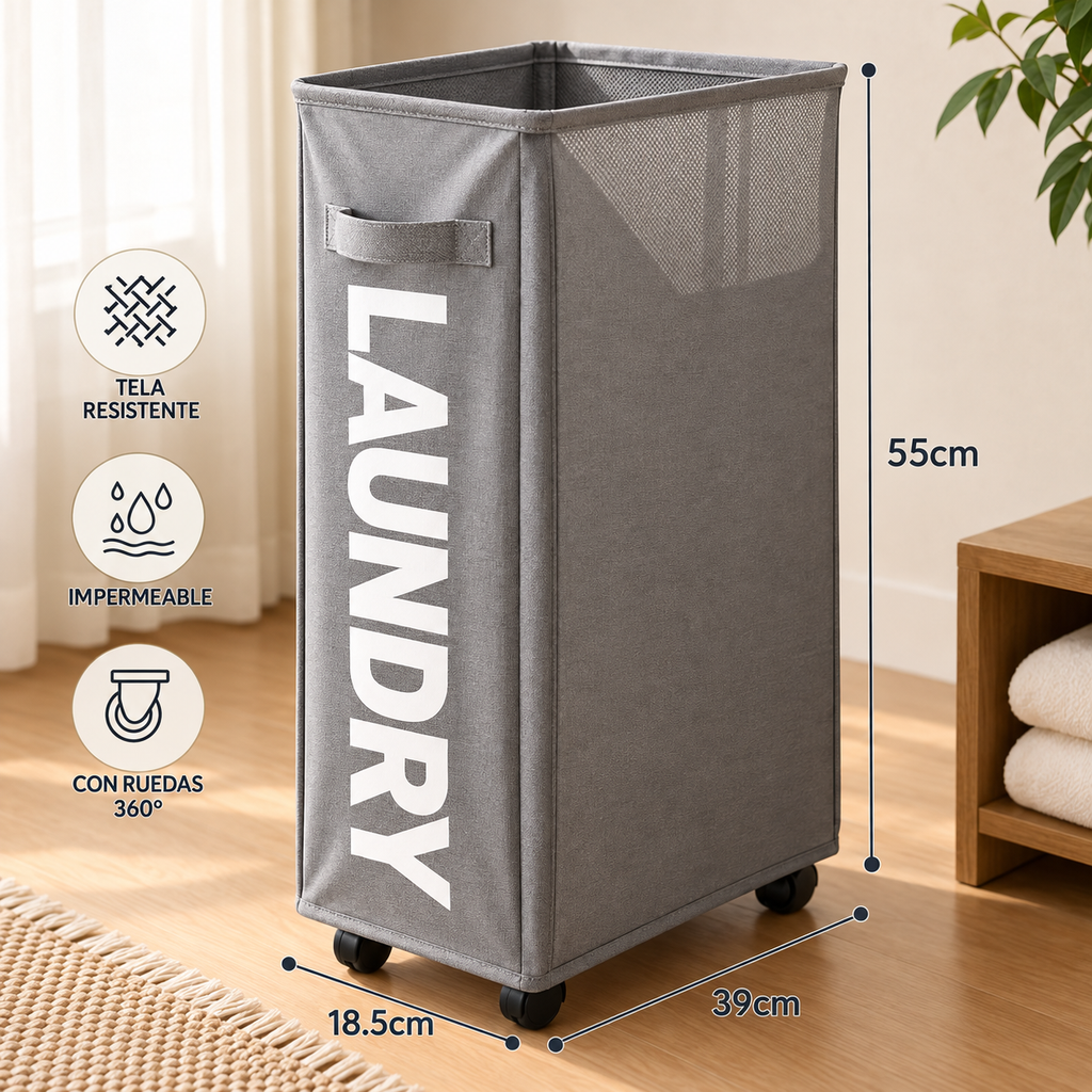 CESTO ROPA LAUNDRY CON RUEDAS