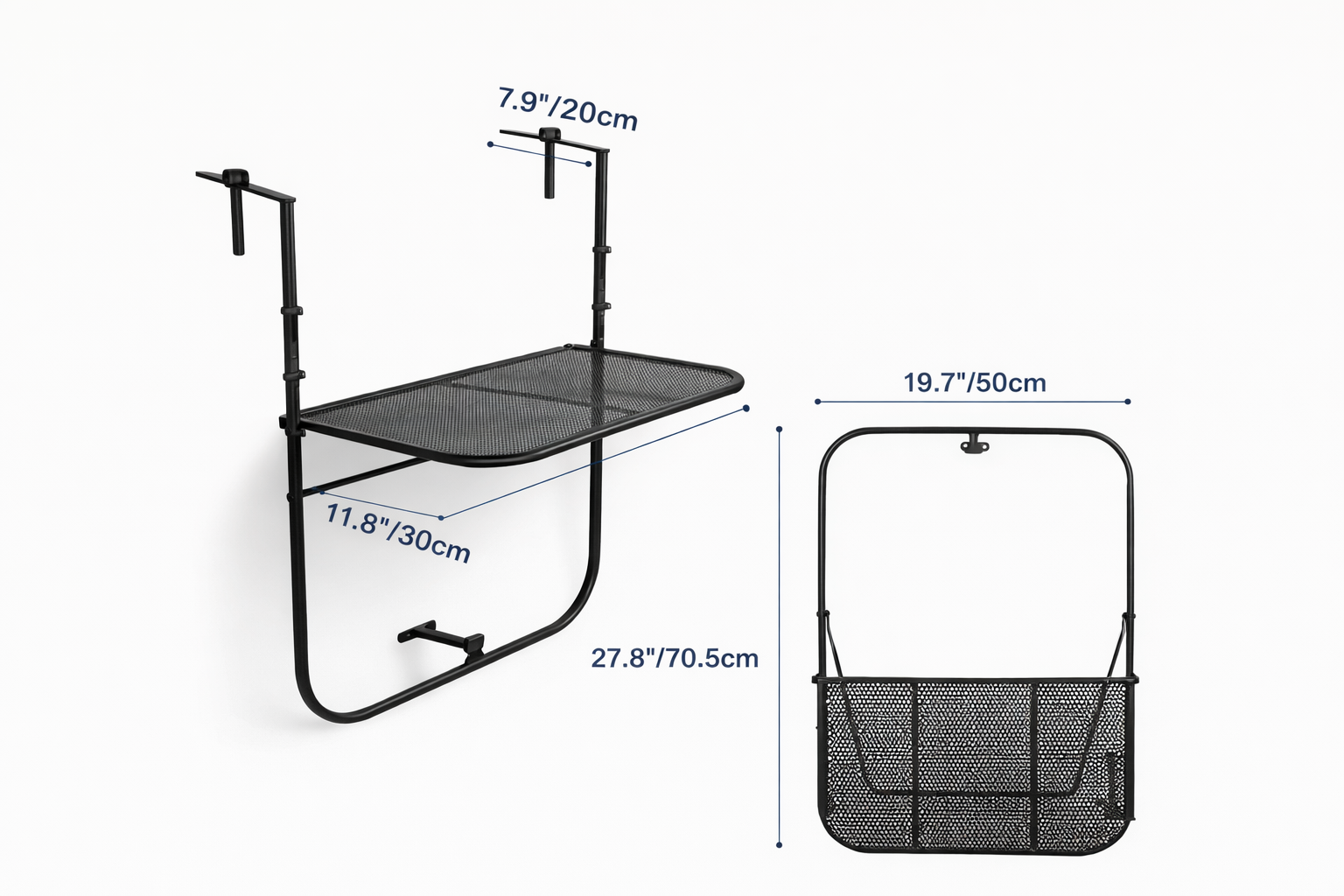 MESA BALCON 50X30CM PLEGABLE