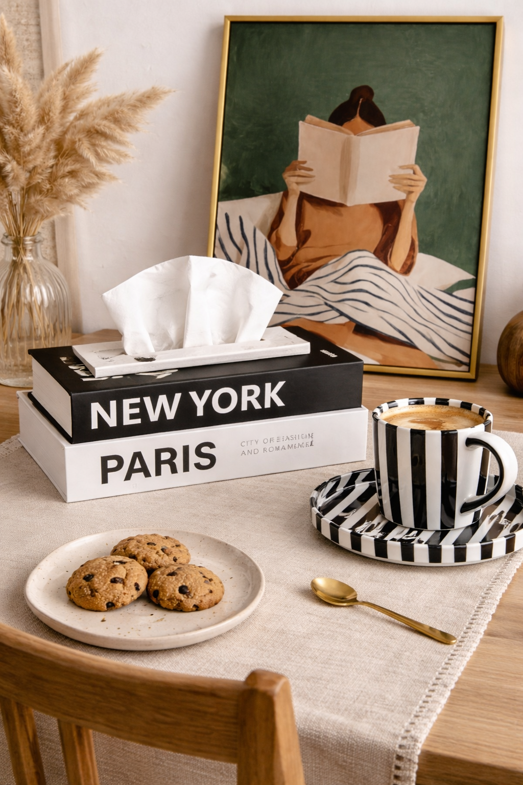 CAJA LIBROS DOBLE NEWYORK PORTA PAÑUELOS