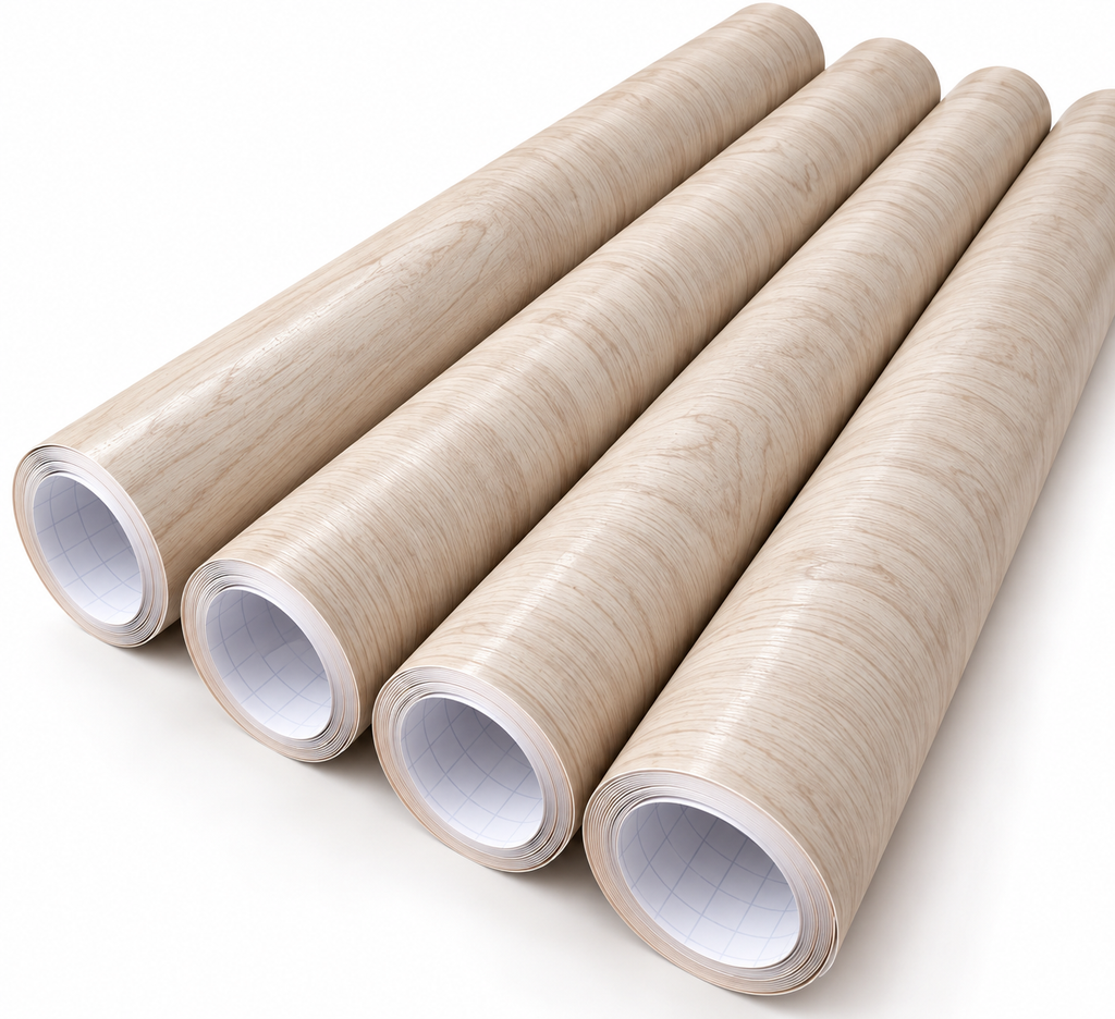 Papel Autoadhesivo madera Rollo 5mts