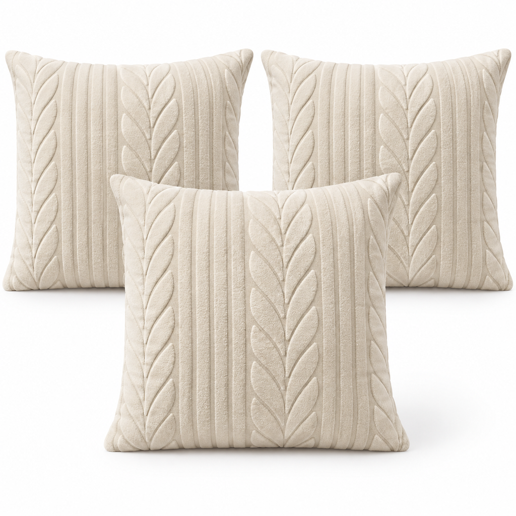 4 ALMOHADONES ESPIGAS 45x45cm $1490