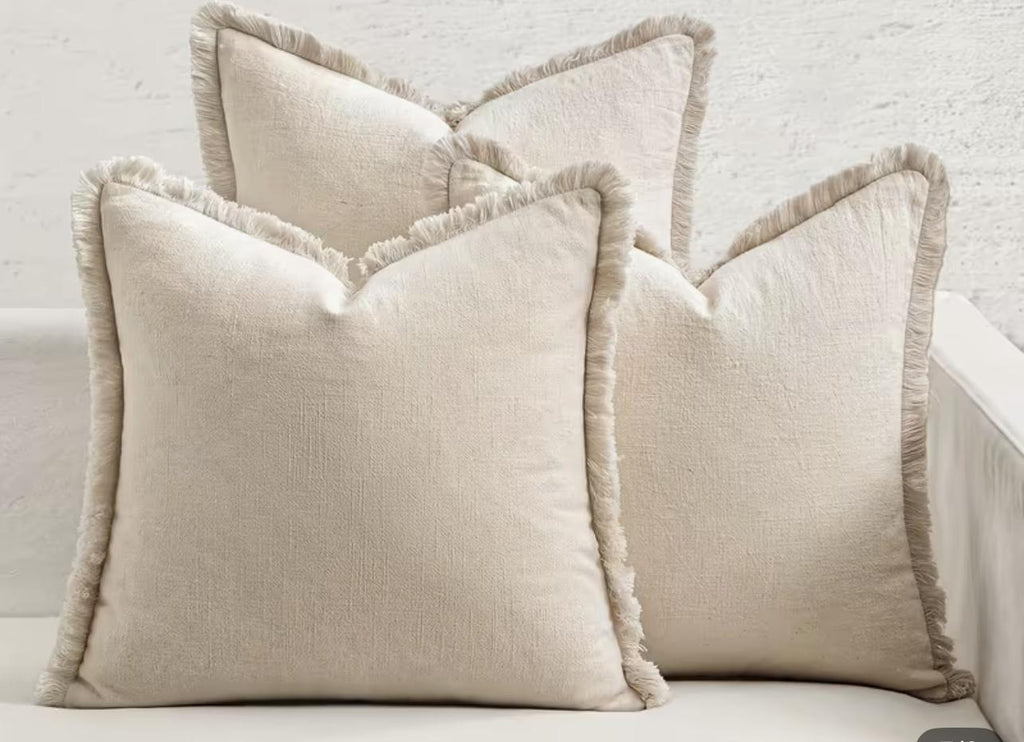 ALMOHADON BRUMA 45X45CM NATURAL CON RELLENO 280GR