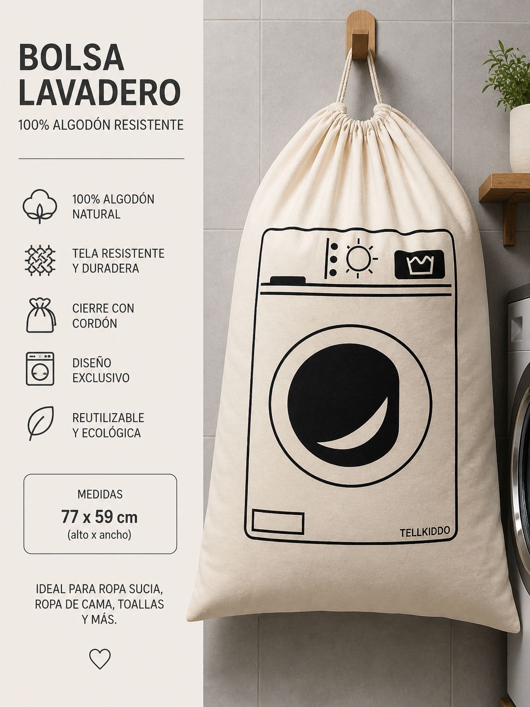 BOLSA LAVADERO ALGODON